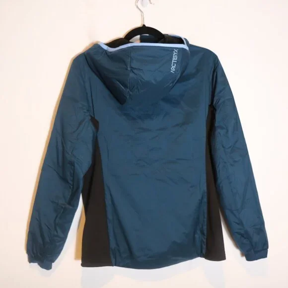 Arc'teryx Womens Atom Hoody Jacket Small Midnight Frost Blue Lightweight Hiking - Picture 7 of 10